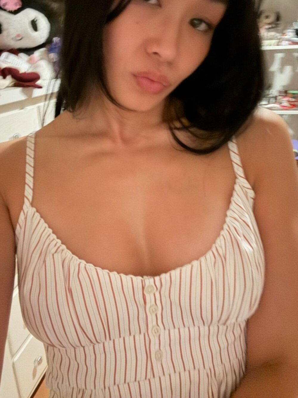 brandy melville red and white stripe babydoll tiffany tank top